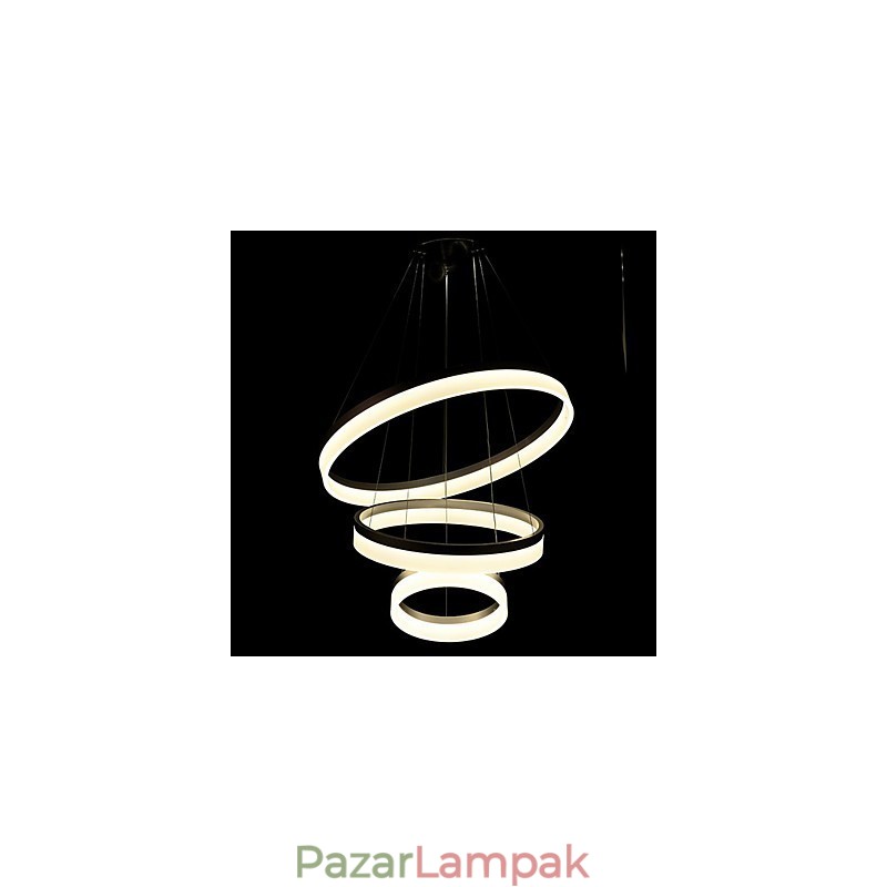 Kerek függőlámpa Modern akril lámpák Világítás luxus három gyűrűs mennyezeti lámpatestek