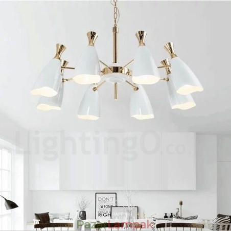 Modern, modern stílusú 8 világos csillár lámpa