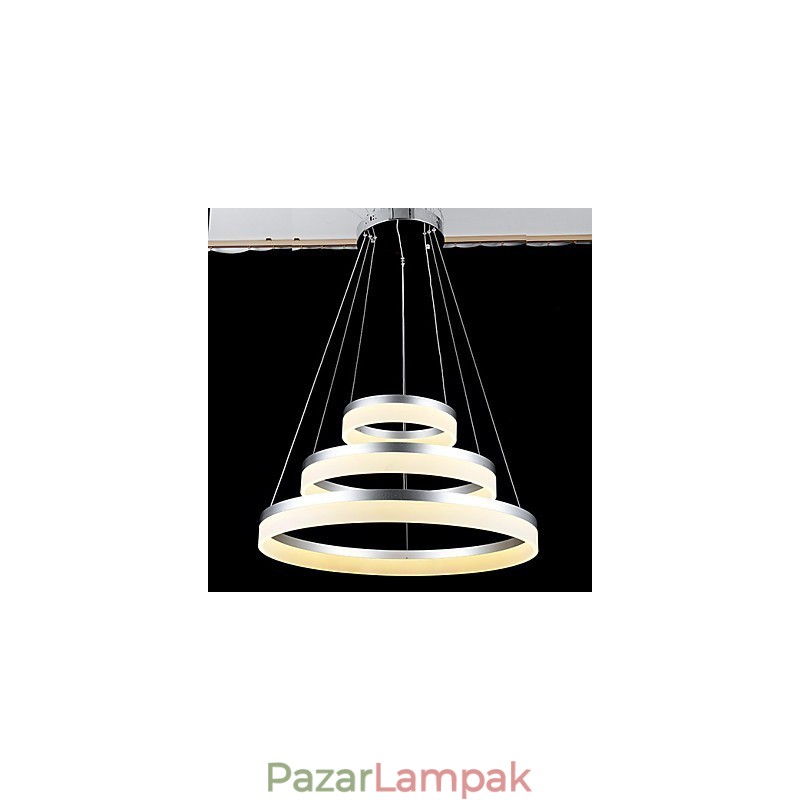 Kerek függőlámpa Modern akril lámpák Világítás luxus három gyűrűs mennyezeti lámpatestek