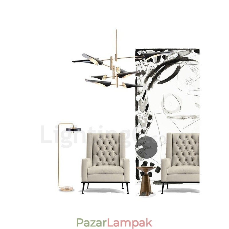 Modern kortárs 4 Tier 8 könnyű csillár