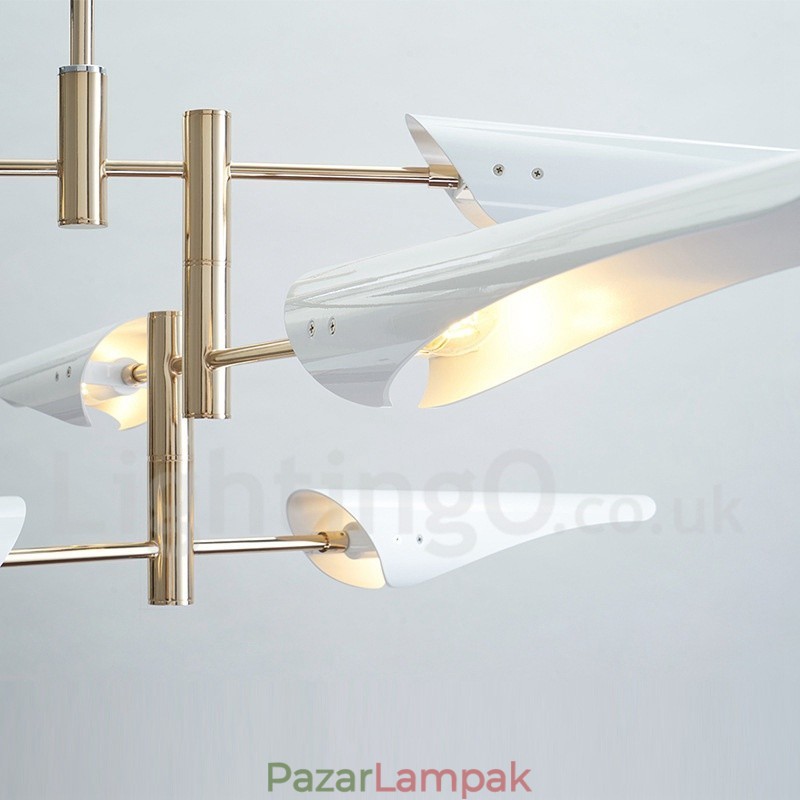 Modern kortárs 4 Tier 8 könnyű csillár