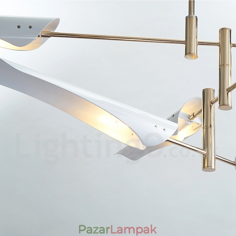 Modern kortárs 4 Tier 8 könnyű csillár