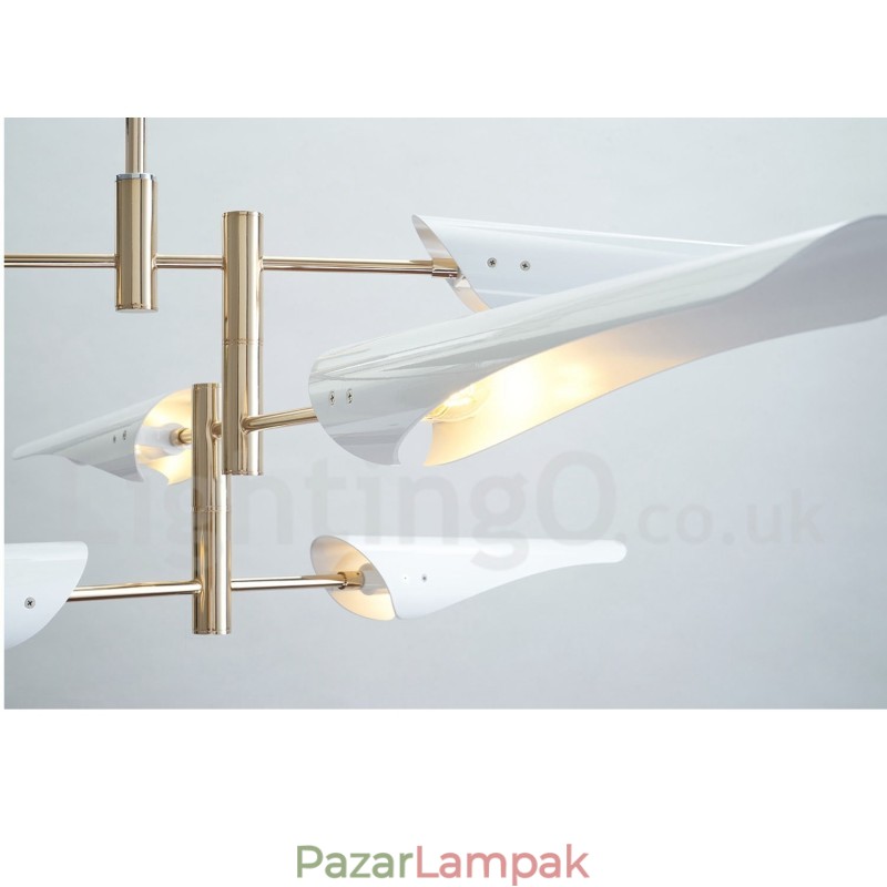 Modern kortárs 4 Tier 8 könnyű csillár