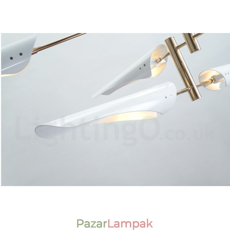 Modern kortárs 4 Tier 8 könnyű csillár