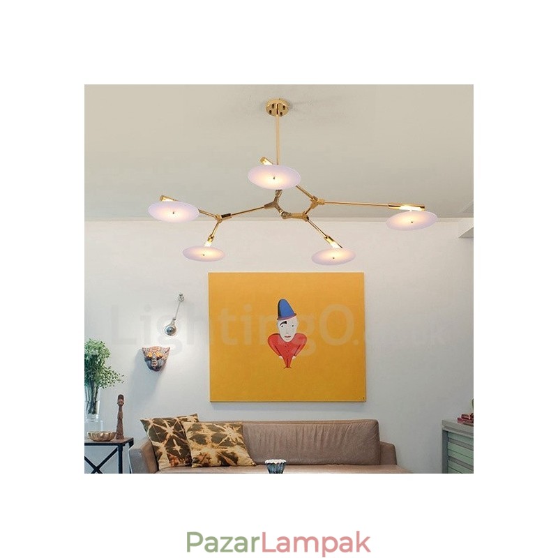 5 Világos, modern kortárs csillár lámpa
