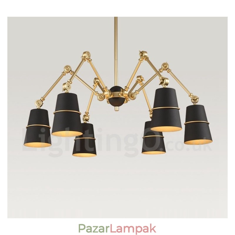 6 fényű csillár lámpa modern, kortárs stílusú fénnyel