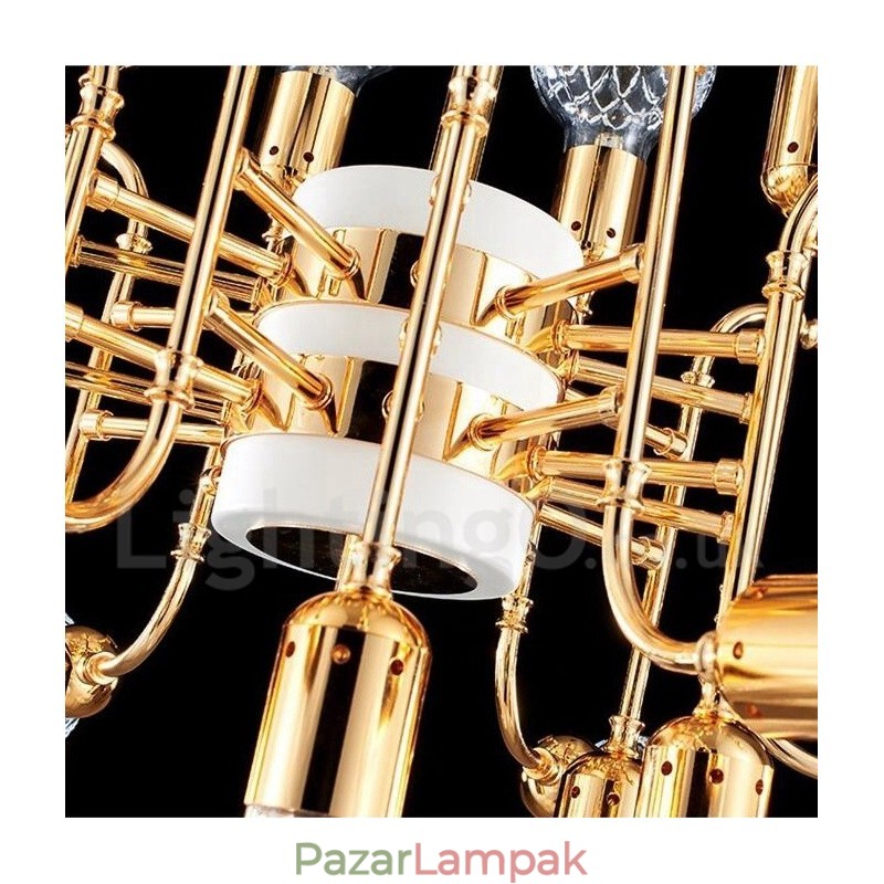 4 rétegű, modern kortárs 24 fényű csillár lámpa