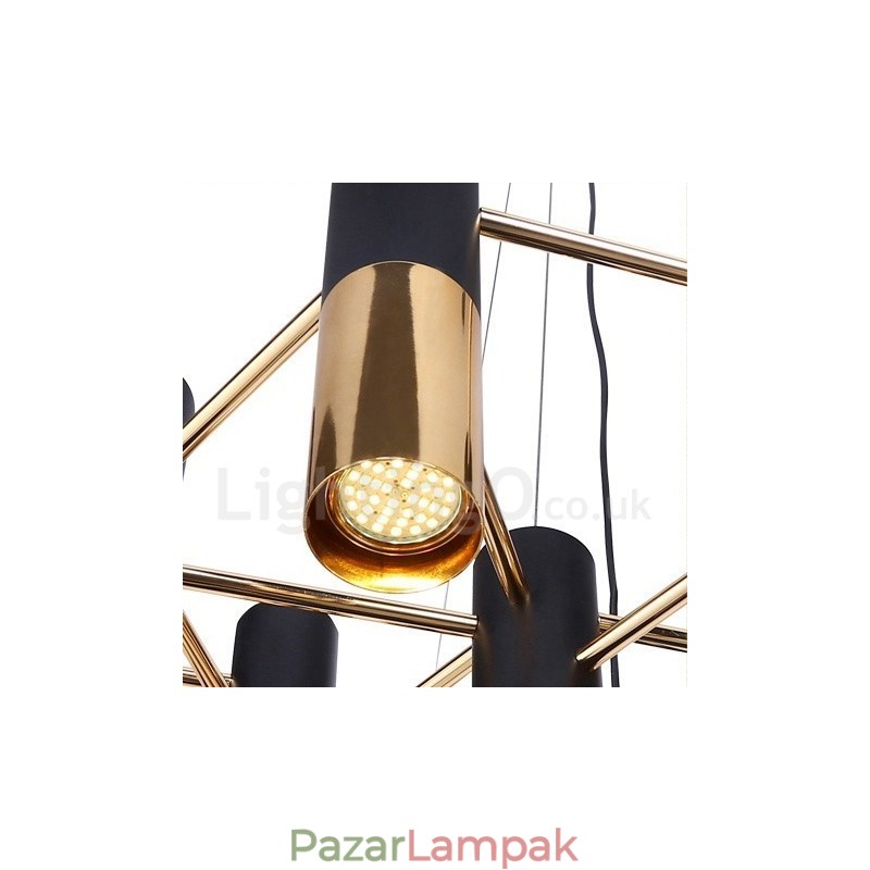 Modern, kortárs 13 fényes csillár, egyszintű lámpa