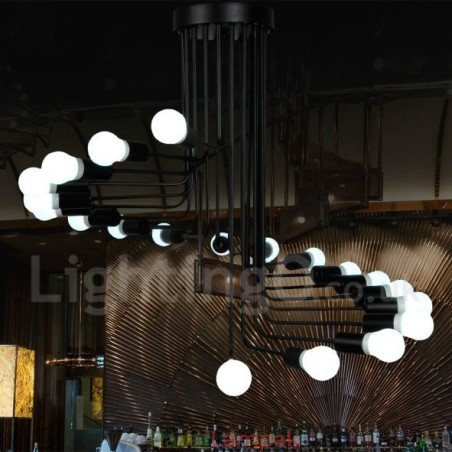 Fekete kortárs csillár lámpa