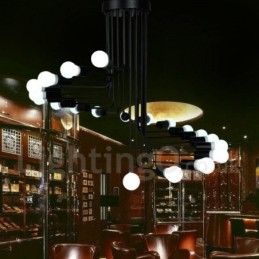 Fekete kortárs csillár lámpa