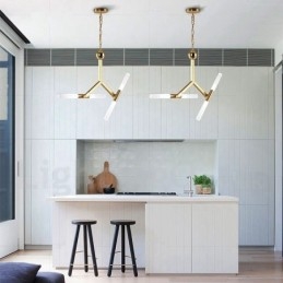 Modern kortárs 2 rétegű 4 világos arany csillár lámpa