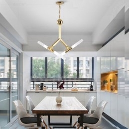 Modern kortárs 2 rétegű 4 világos arany csillár lámpa