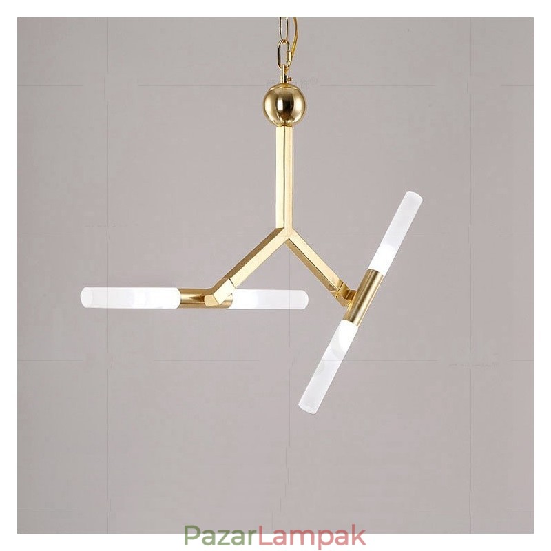 Modern kortárs 2 rétegű 4 világos arany csillár lámpa