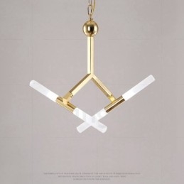 Modern kortárs 2 rétegű 4 világos arany csillár lámpa