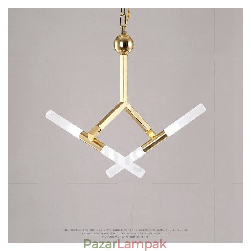 Modern kortárs 2 rétegű 4 világos arany csillár lámpa