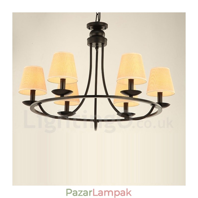 Country Retro 6 Light egyszintű csillár lámpa