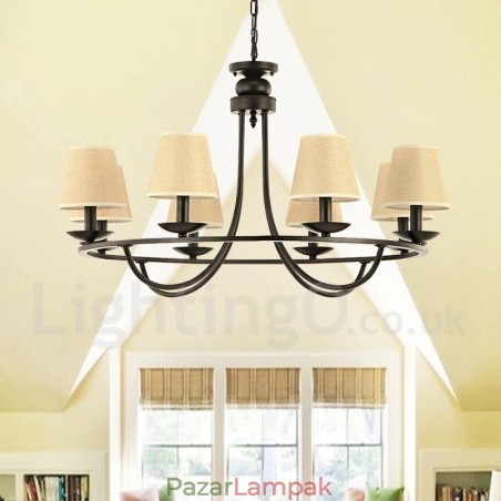 Country Retro 8 Light egyszintű csillár lámpa Country Retro 8 Light egyszintű csillár lámpa