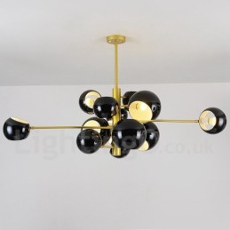 Fekete 13 Light Modern kortárs csillár lámpa