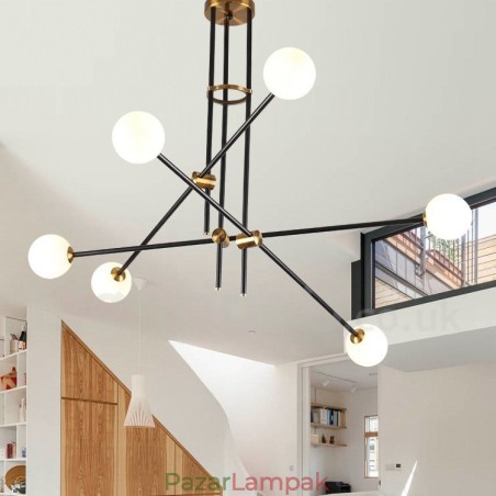 Modern, kortárs 6 fényű 3 rétegű csillárlámpa Modern, kortárs 6 fényű 3 rétegű csillárlámpa
