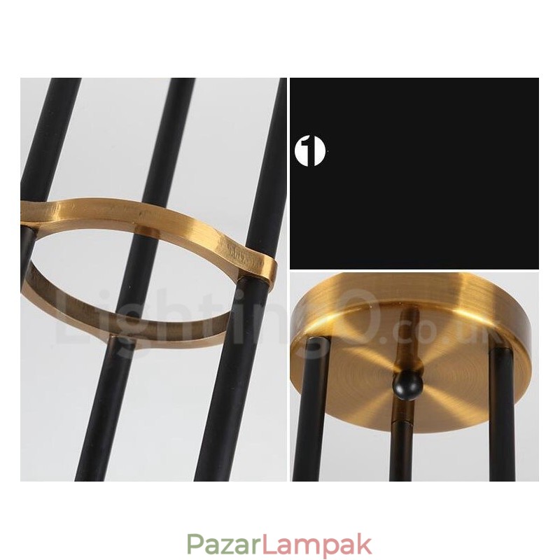 Modern, kortárs 6 fényű 3 rétegű csillárlámpa