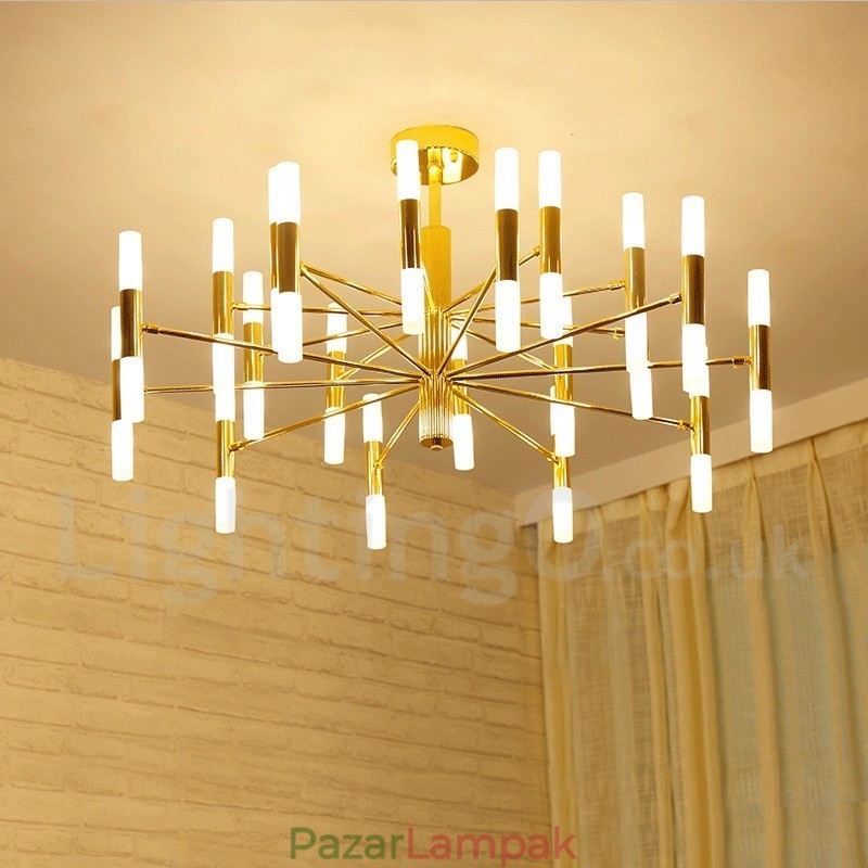 40 világos arany 2 szintes modern kortárs csilláros könnyű lámpa