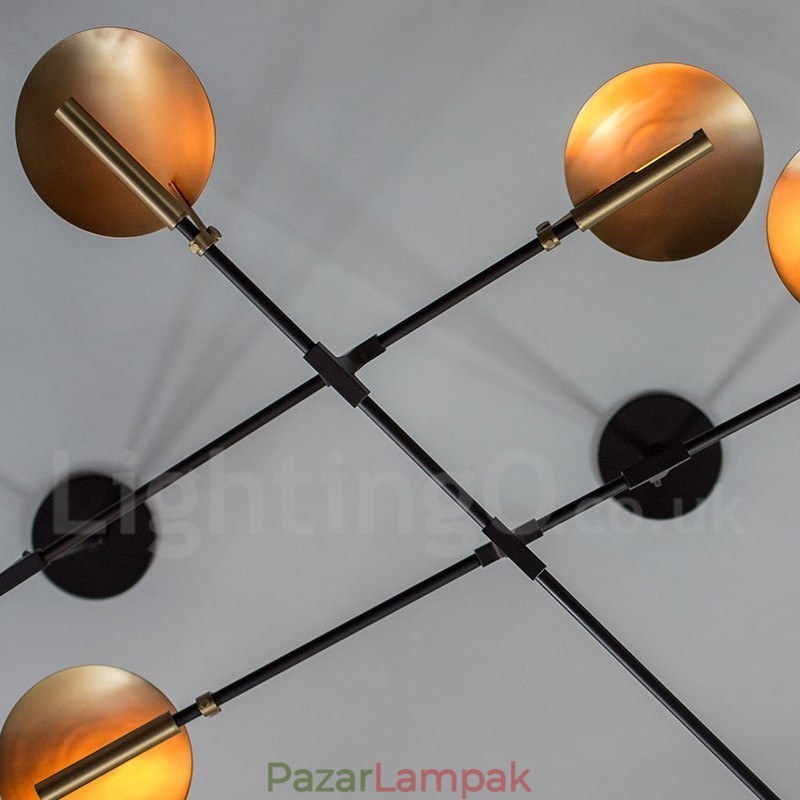 Modern, kortárs 8 fényű csilláros fénylámpa