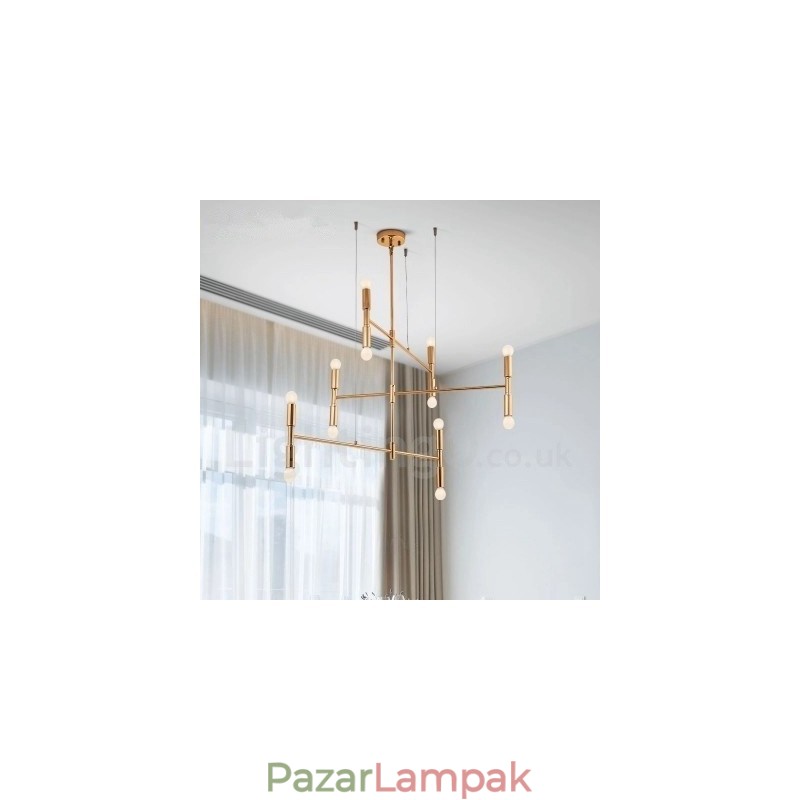 8 Light 3 rétegű modern kortárs csillár lámpa