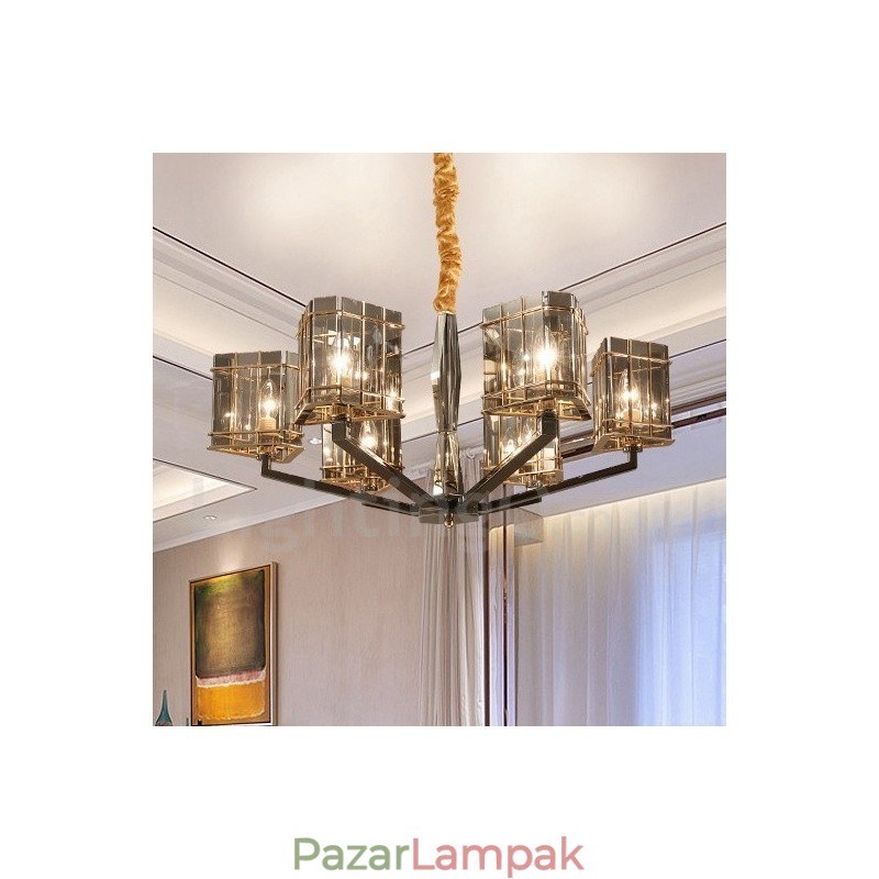 6 Light Modern kortárs egyszintű csillár lámpa