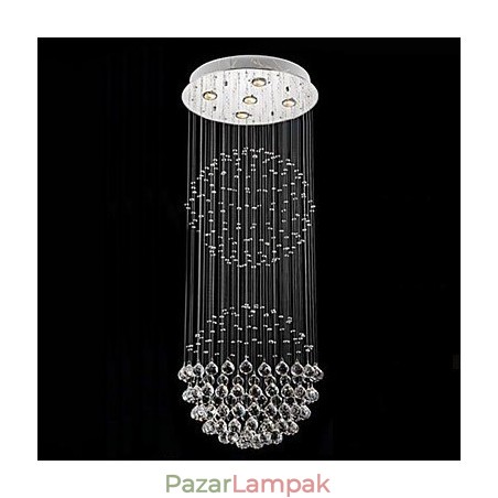 Függeszték Modern kristálycsillár 5 fényű ezüst baldachinos átlátszó kristálygömb mennyezeti lámpatestek Függeszték Modern kristálycsillár 5 fényű ezüst baldachinos átlátszó kristálygömb mennyezeti lámpatestek
