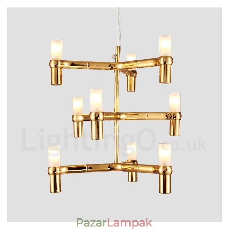 9 Light 3 rétegű modern kortárs csillár lámpa