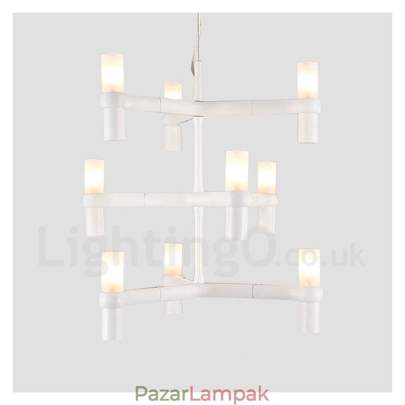 9 Light 3 rétegű modern kortárs csillár lámpa