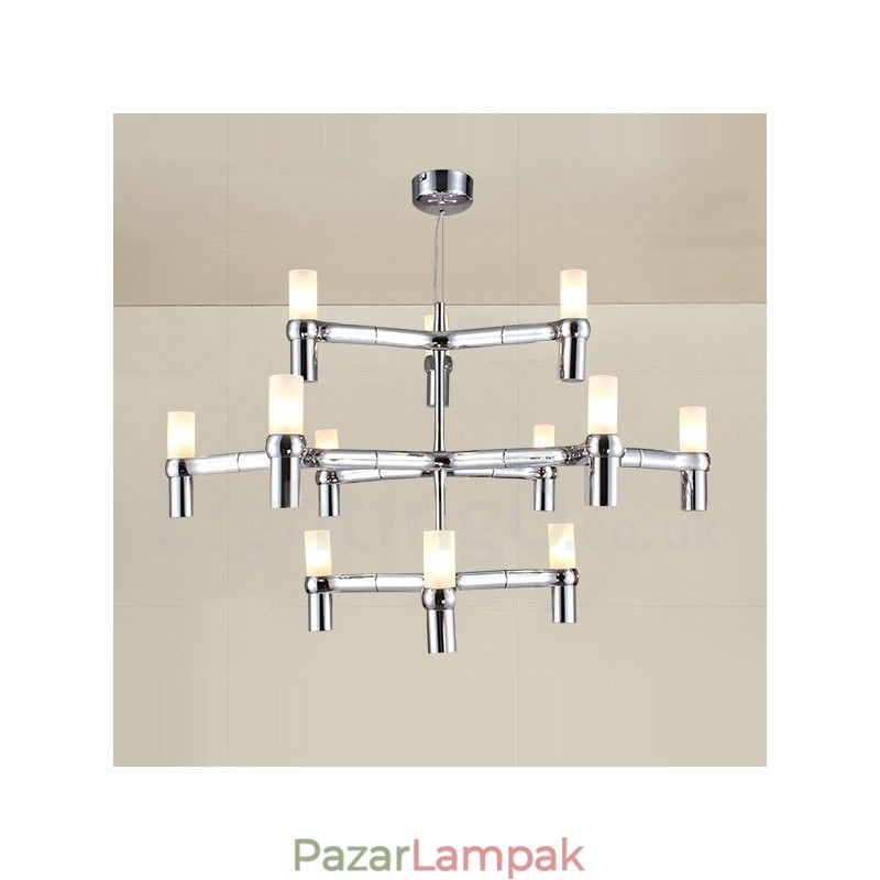 12 Light 3 rétegű modern kortárs csillár lámpa