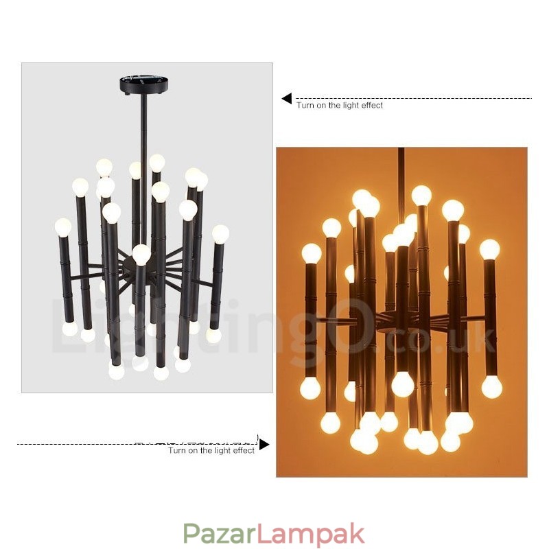 Modern, kortárs 30 Light 2 rétegű csillár a fényhez