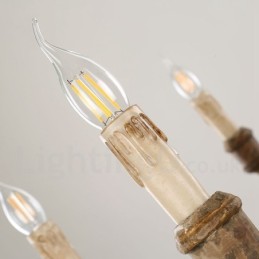 Country Vintage fa 6 fényű csillárfény