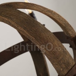 Country Vintage fa 6 fényű csillár lámpa fény