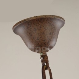 Country Wooden Vintage 6 Light egyszintű csillár könnyű fa lámpa