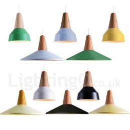 1 Light Modern, modern, fából készült függőlámpa