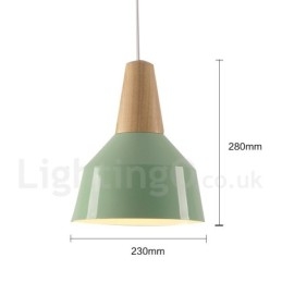 1 Light Modern, modern, fából készült függőlámpa