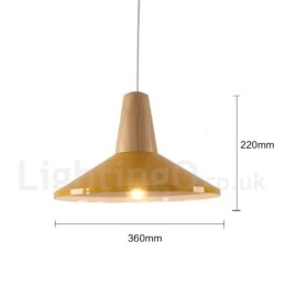 1 Light Modern, modern, fából készült függőlámpa