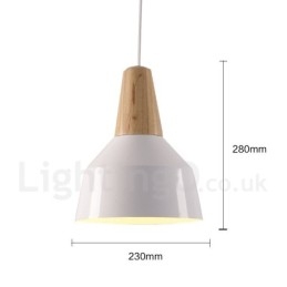 1 Light Modern, modern, fából készült függőlámpa