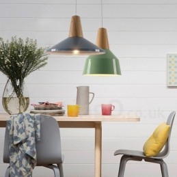 1 Light Modern, modern, fából készült függőlámpa
