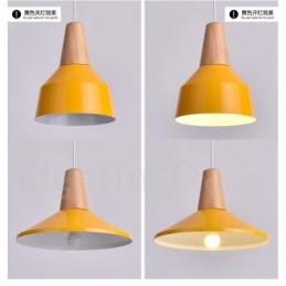 1 Light Modern, modern, fából készült függőlámpa