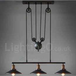 3 Light Country Vintage fém függőlámpa