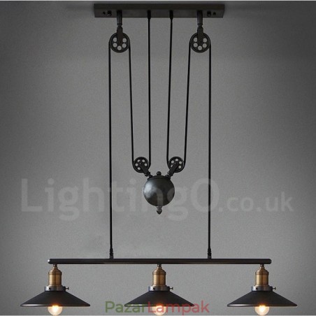 3 Light Country Vintage fém függőlámpa 3 Light Country Vintage fém függőlámpa