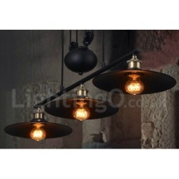 3 Light Country Vintage fém függőlámpa