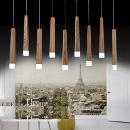 1 Light Modern, modern, fából készült függőlámpa
