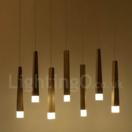 1 Light Modern, modern, fából készült függőlámpa
