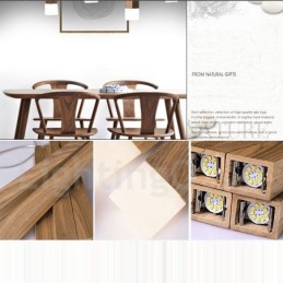 1 Light Modern, modern, fából készült függőlámpa