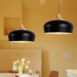 1 Light Modern, modern, fából készült függőlámpa