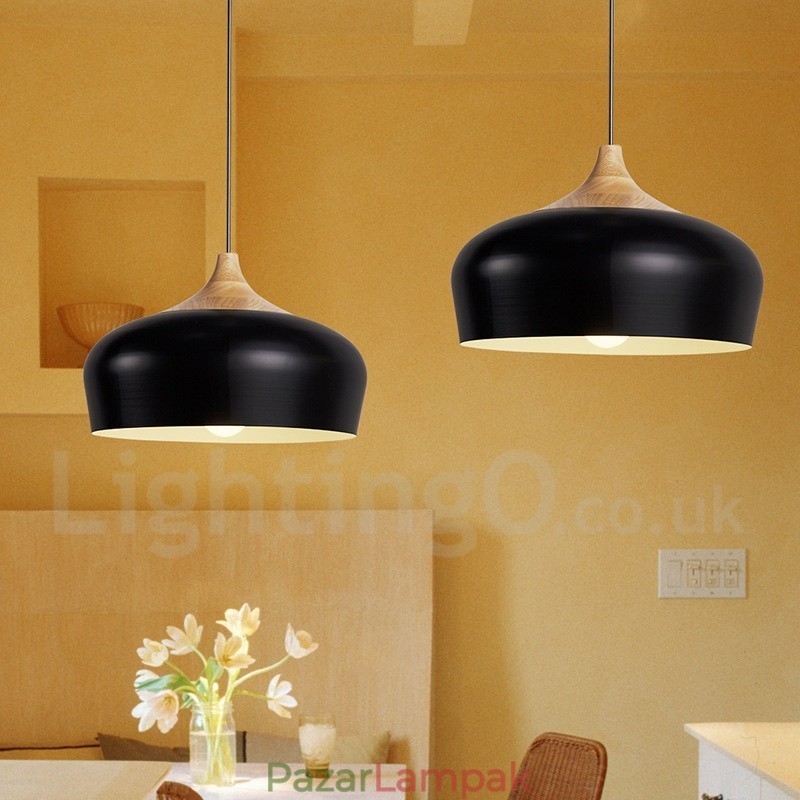 1 Light Modern, modern, fából készült függőlámpa